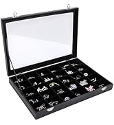 COSICS Jewelry Organizer Stackable Earring Organizer Tray with Lid Jewelry Storage Tray, 30 Grids