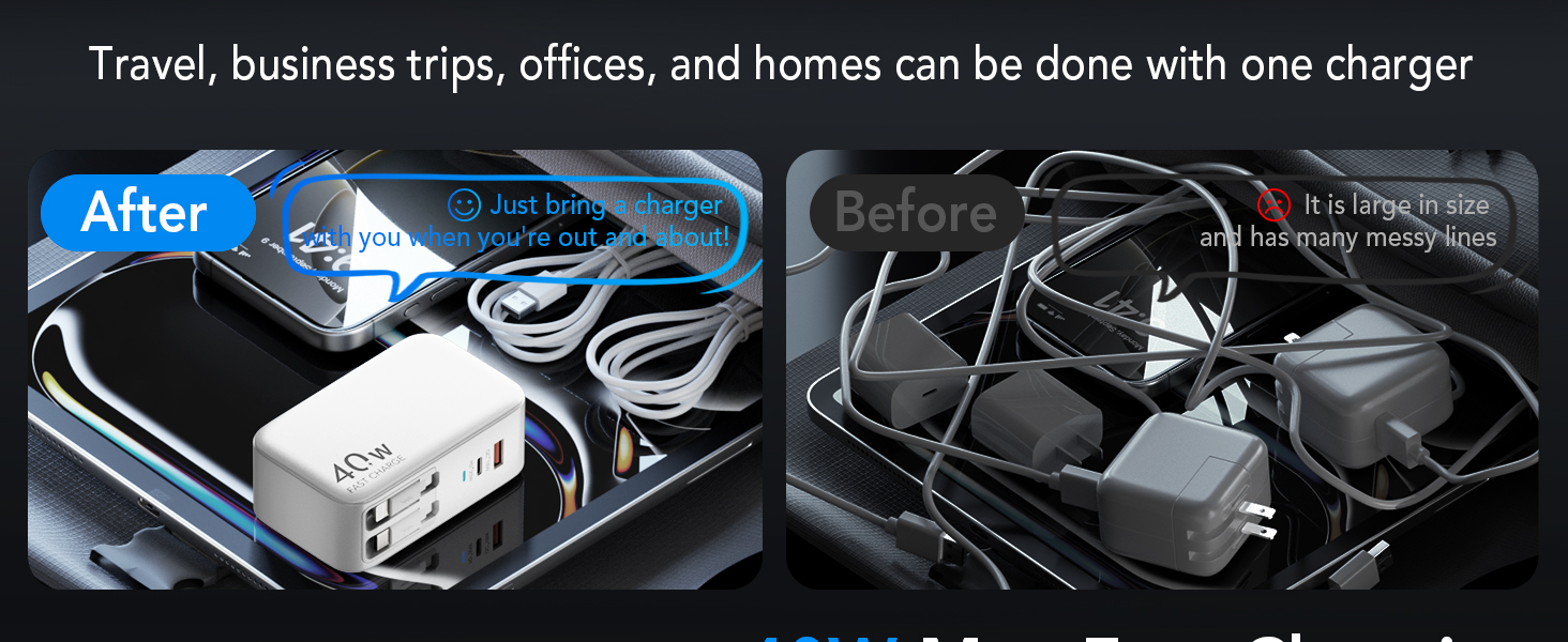 Retractable Phone Charger Wall Plug 