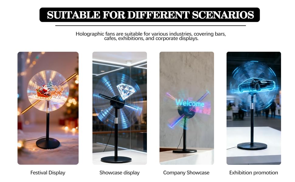 hologram fan with stand