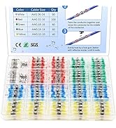 350 Pcs Solder Seal Wire Connectors Heat Shrink Butt Connectors Kit Marine Waterproof Wiring Elec...