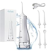 Éclat Portable Electric Waterproof Water Flosser for Deep Teeth Cleaning - 320ML Double Tank, USB...