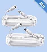 ANLINK 2 Pack 20ft 6M DC Power Extension Cable, 2PCS DC 12V Power Adapter Extension Cord 5.5mm x ...