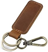 Jack&amp;Chris Genuine Leather Car Keychain, Universal Key Fob Keychain, Leather Key Chain Holder for...
