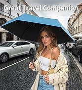 Yoobure Small Mini Umbrella with Case Light Compact Design Perfect for Travel Lightweight Portabl...