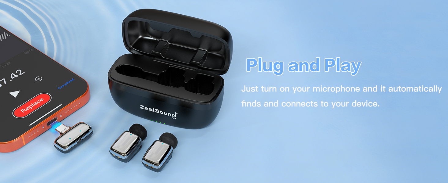 Wireless Lavalier Mic for iPhone/iPad/Android