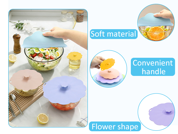 Silicone Lids for Bowl Silicone Microwave Splatter Covers
