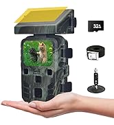 SUNTEKCAM Mini Solar Trail Camera 50MP 4K, Hunting Camera with Night Vision Motion Activated IP65...