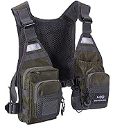 BASSDASH FV08 Ultra Lightweight Fly Fishing Vest for Men and Women Portable Chest Pack One Size F...
