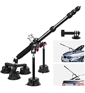 Mechrig Suction Cup Car Mount Kit for Insta360 X5/X4, Suction Cup Camera Mount with Telescopic Ro...