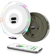 DIBMS 1-Pack LED Camping String Light w/App Voice Control, 19FT Rechargeable Multi-Color Waterpro...