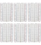 WWZMDiB 6 Pcs Solderless Breadboard Kit 400 Point 2.54mm Back with Paste in The Back for Arduino ...