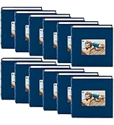 Golden State Art,Photo Album with Memo Writing Space hold 200 4x6 Horizontal Pictures,Leather Cov...