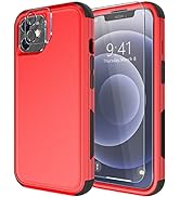 Diverbox for iPhone 12 case [Shockproof] [Dropproof] [Tempered Glass Screen Protector + Camera Le...