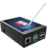 JUN-ELECTRON for Raspberry Pi 5 Touch Screen with Case, 3.5 inch Touchscreen with Fan, 320x480 Mo...