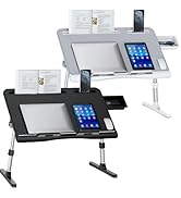 EVETTO Bed Desk - Black &amp; Grey