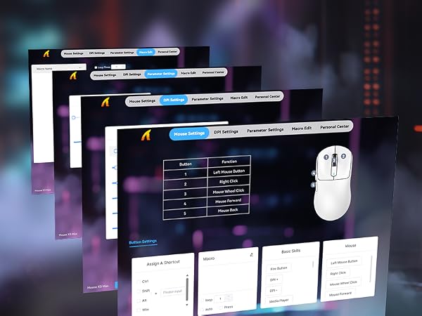 HYPERSPEED Connectivity Ultra-lightweight Design Fully Customizable gaming mouse