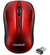 LeadsaiL Wireless Mouse Silent 2.4G USB Computer Mouse Compact Optical Cordless Mouse Mini Quiet ...