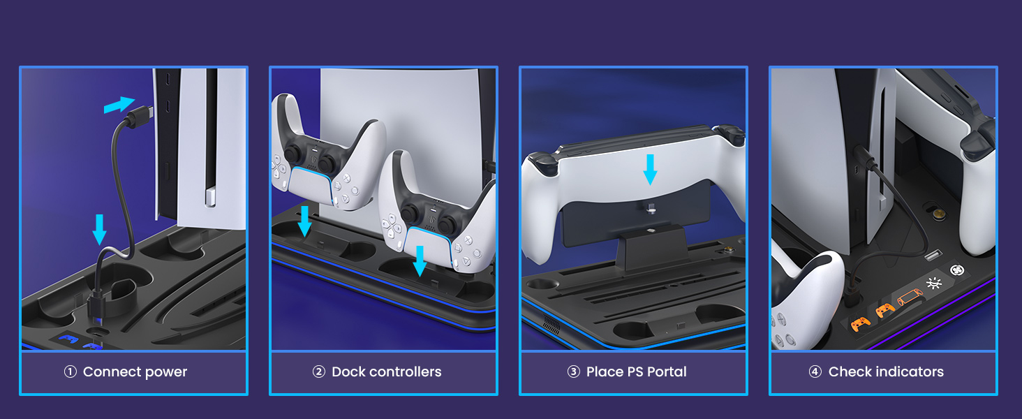 Charger Dock compatible with PS Portal