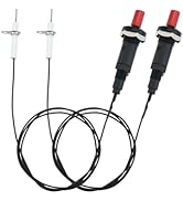 DALQUIS 2 Set Propane Push Button Piezo Igniter, Piezo Spark Ignition with 39" Long Wire and Cera...