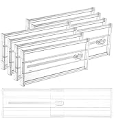 Vtopmart 8 Pack 6" Tall Upgrade Drawer Dividers for Big and Deep Drawer, 12.8"-22.3" Adjustable E...