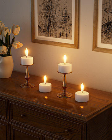 small flameless candles