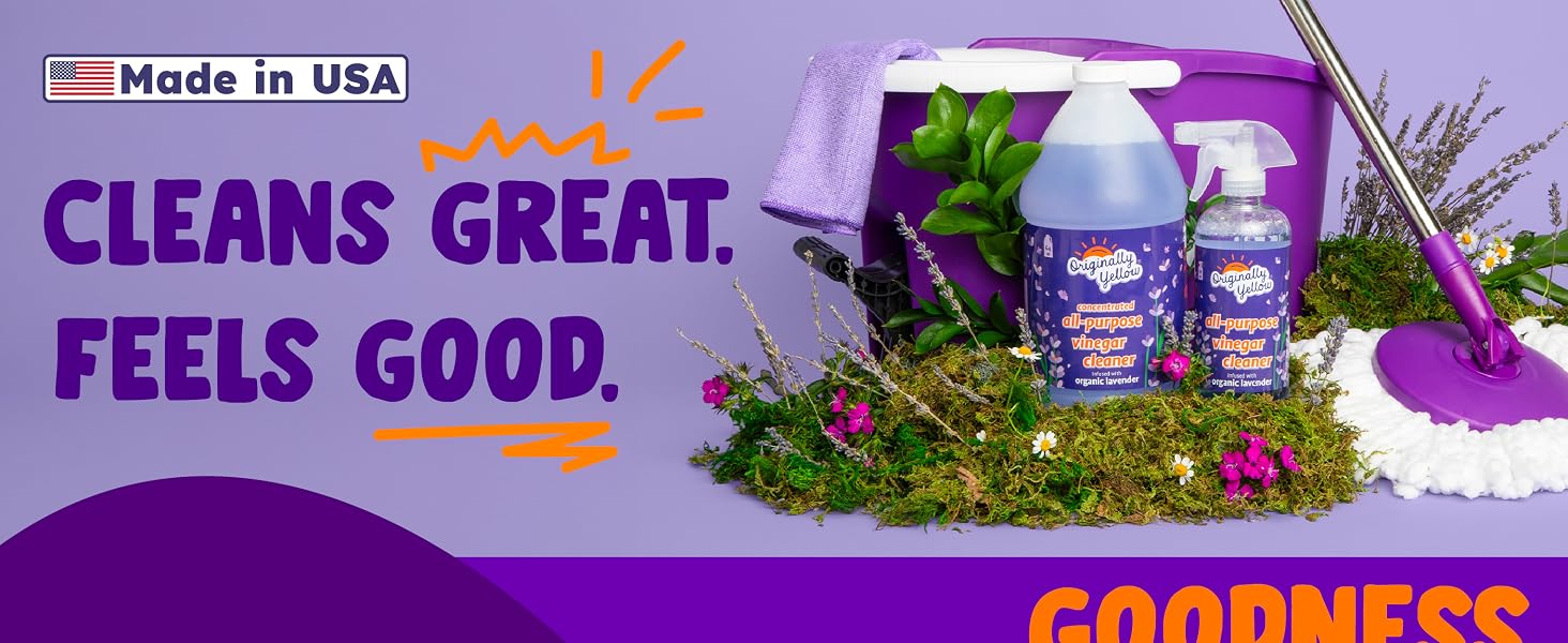 all purpose vinegar cleaner plant based natural ultra-concentrated cleaner lavender scented