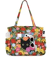 Miss Adola Cute Corduroy Tote Bag for Women - Large Capacity Multi-Pocket Shoulder Bag with Zipper