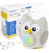 Bubzi Co Baby Sound Machine, Portable Owl Soother &amp; Baby Night Light Projector, Comforting Electr...