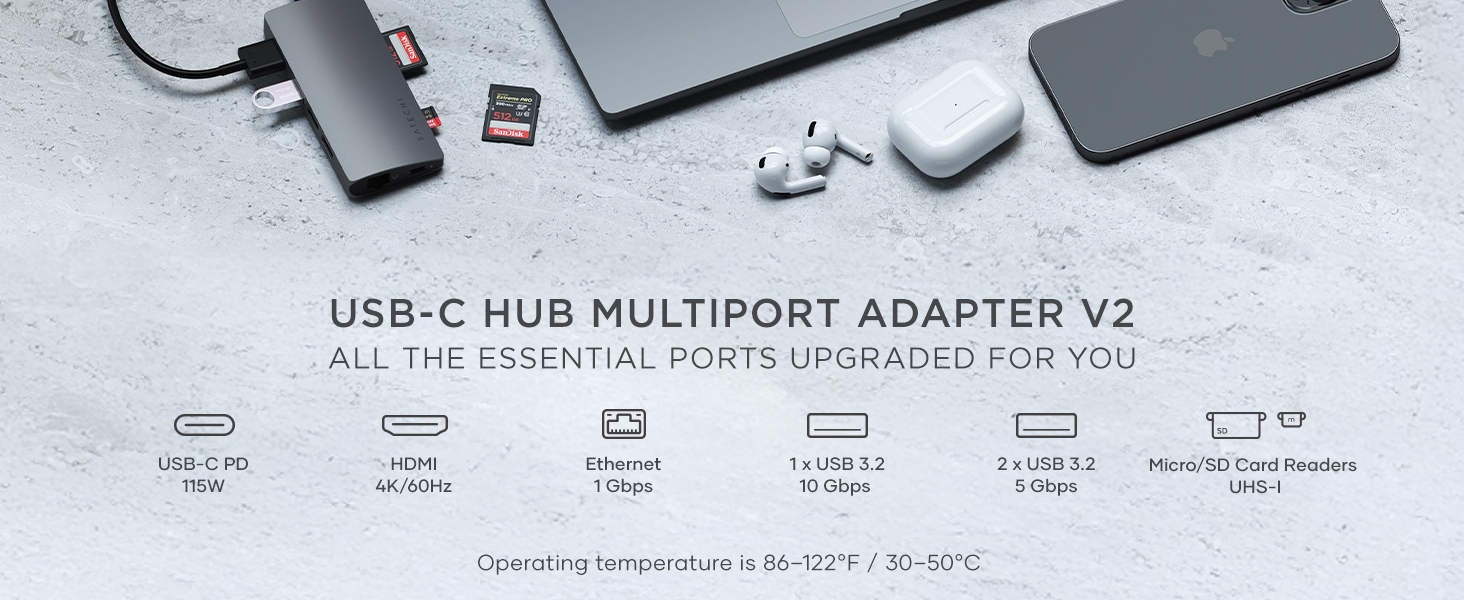 USB-C Multiport Adapter V2 - Premium