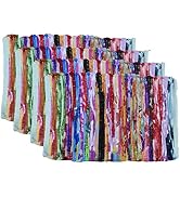 SPN-FOR1 Natural Chindi Jute Placemats Set of 4 Vintage Boho 13x19 Inch Table Mats for Kitche...