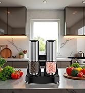 Electric Salt and Pepper Grinder Set