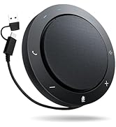 NEWORK Bluetooth Speakerphone for Conference Calls – 2 AI Noise Reduction Mics, 360° Voice Pickup...
