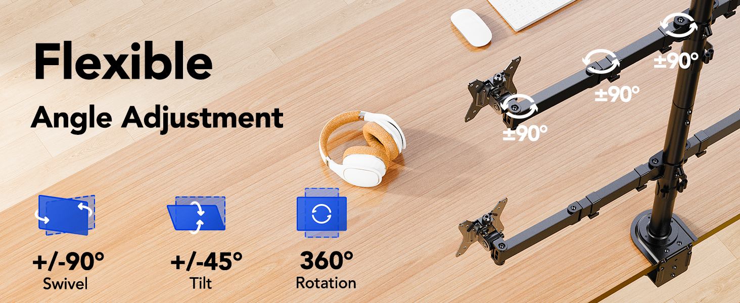 quad monitor stand