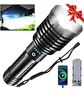 Rechargeable Flashlights High Lumens, 5000.000 Lumens Super Bright Flashlight, LED Handheld Water...