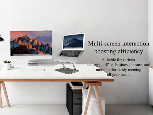 Laptop Stand for Desk, Laptop Riser with Active Cooling Fan