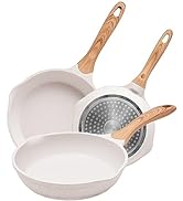 JEETEE Nonstick Pan, Nonstick Stone Frying Pan, Nonstick Omelette Skillet with Soft Touch Handle,...