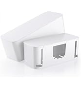 Delamu 2 Pack Cable Management Box, Stylish Cable Box with Cord Organizer for Desk, Pet &amp; Child-P...