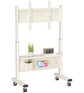 Heavy Duty Mobile TV Stand for 32-100 Inch Large TVs up to 200lbs, Mobile TV Floor Stand on Wheel...