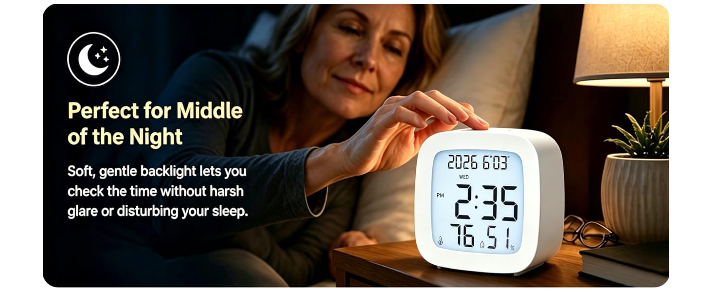 LCD bedroom alarm clock