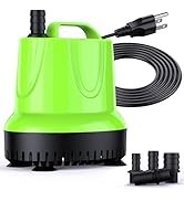 FREESEA Submersible Water Fountain Pump: 660 GPH 40W Small Sump Pump for Outdoor Pond Hydroponic ...