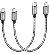 USB C to USB C Cable Short, [1ft 2-Pack] etguuds 60W Fast Charging Type-C Charger Cord Compatible...
