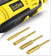 EzzDoo 3 in 1 Electric Chainsaw Sharpener Kit with TITANIUM PLATED Chain saw Files High Speed Cha...