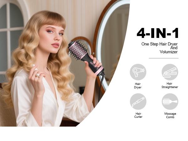 travel hair dryer brush ,travel essentials, dual voltage hair dryer brush