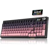 RedThunder K95 Wireless Mechanical Keyboard,TFT Screen & Knob, Trip-Modes Connection, Gasket Cust...
