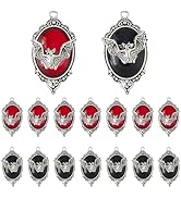 DICOSMETIC 16Pcs 2 Colors Alloy Bat Charms Halloween Theme Pendants Antique Silver Gothic Pendant...