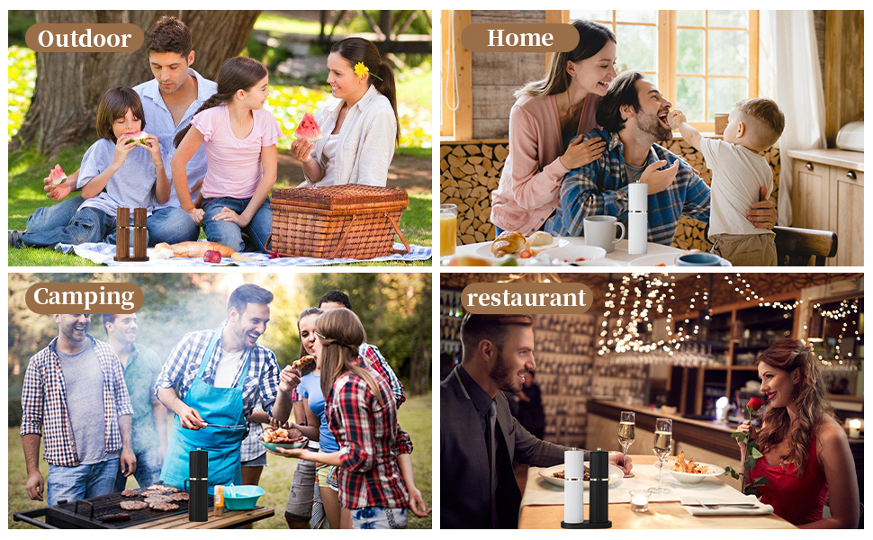 Premium Wooden Salt and Pepper Grinder Set