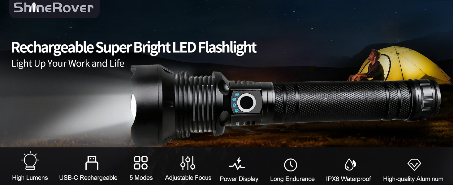 Rechargeable Flashlights High Lumens
