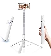 K&F CONCEPT 69" Selfie Stick, Pop Open & Quick Fold Phone Tripod, 360° Rotatable Selfie Stick wit...
