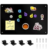 Magnetic Board, 17.7" x 11.8" Magnet Display ,for Magnets and Bulletin Board ,Suitable for Wall, ...