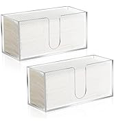 2Pack Acrylic Countertop Paper Towel Dispenser, Folded Paper Towel Dispenser Clear Trifold Napkin...